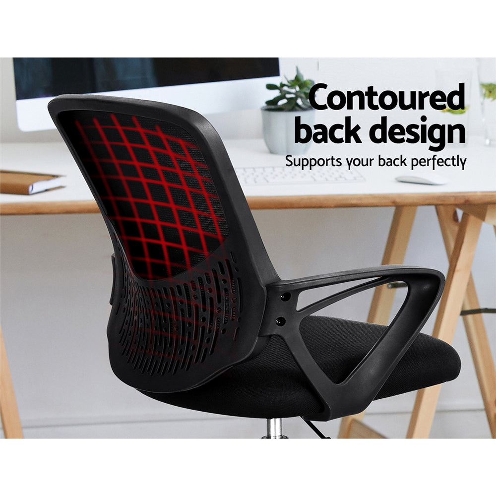 Drafting Stool Office Chair Mesh Black