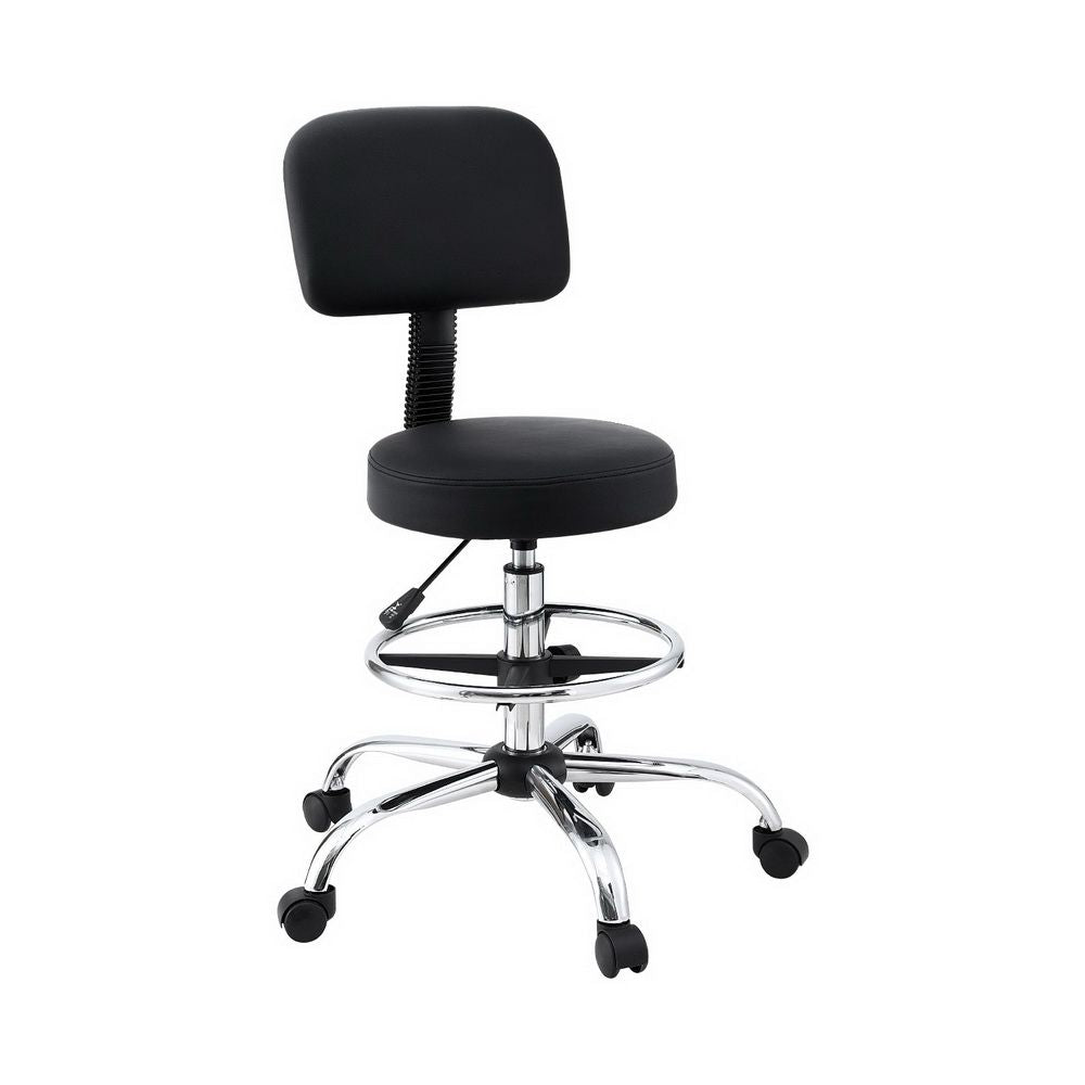 Artiss Ergonomic Drafting Office Chair PU Leather Black