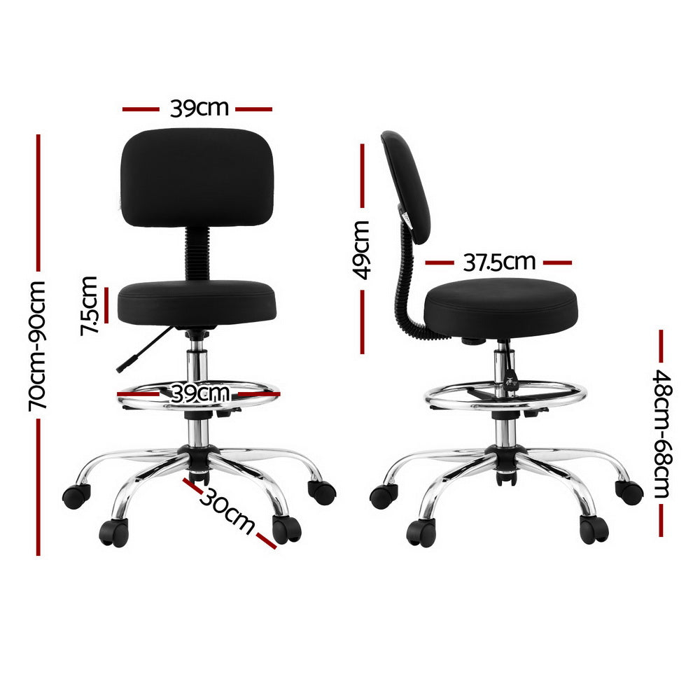 Artiss Ergonomic Drafting Office Chair PU Black