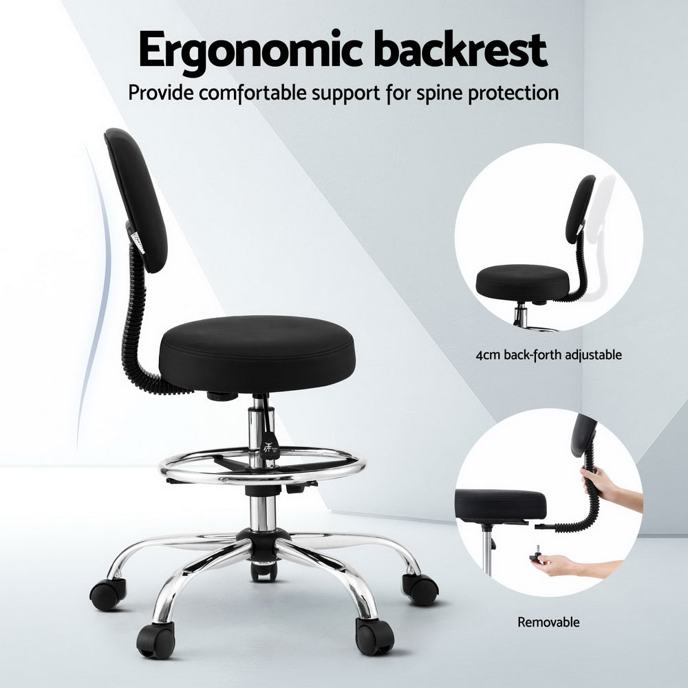 Artiss Ergonomic Drafting Office Chair PU Black