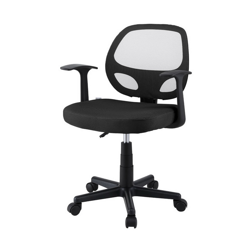 Artiss Mid-Back Mesh Office Chair Black