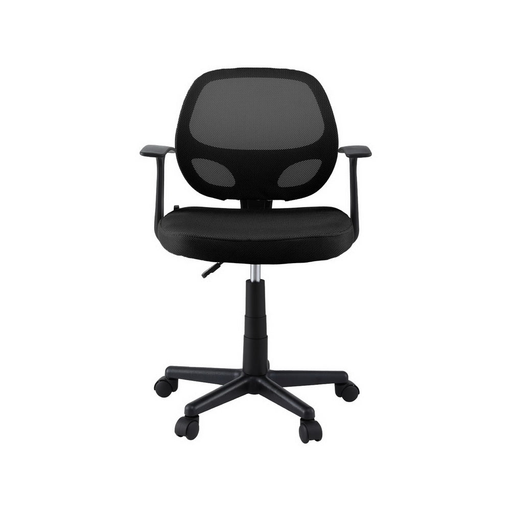 Artiss Mid-Back Mesh Office Chair Black