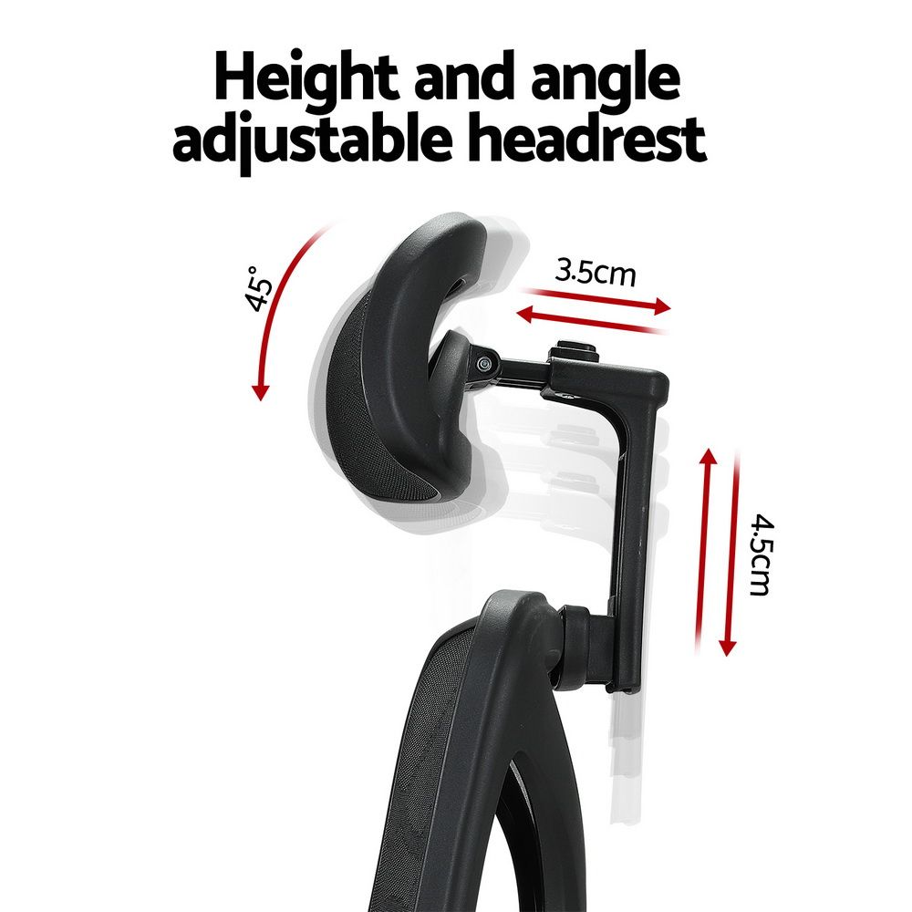 Artiss Ergonomic High Back Office Chair with Recline Black