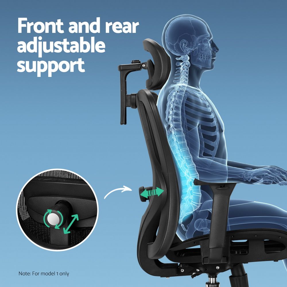 Artiss Ergonomic High Back Office Chair with Recline Black
