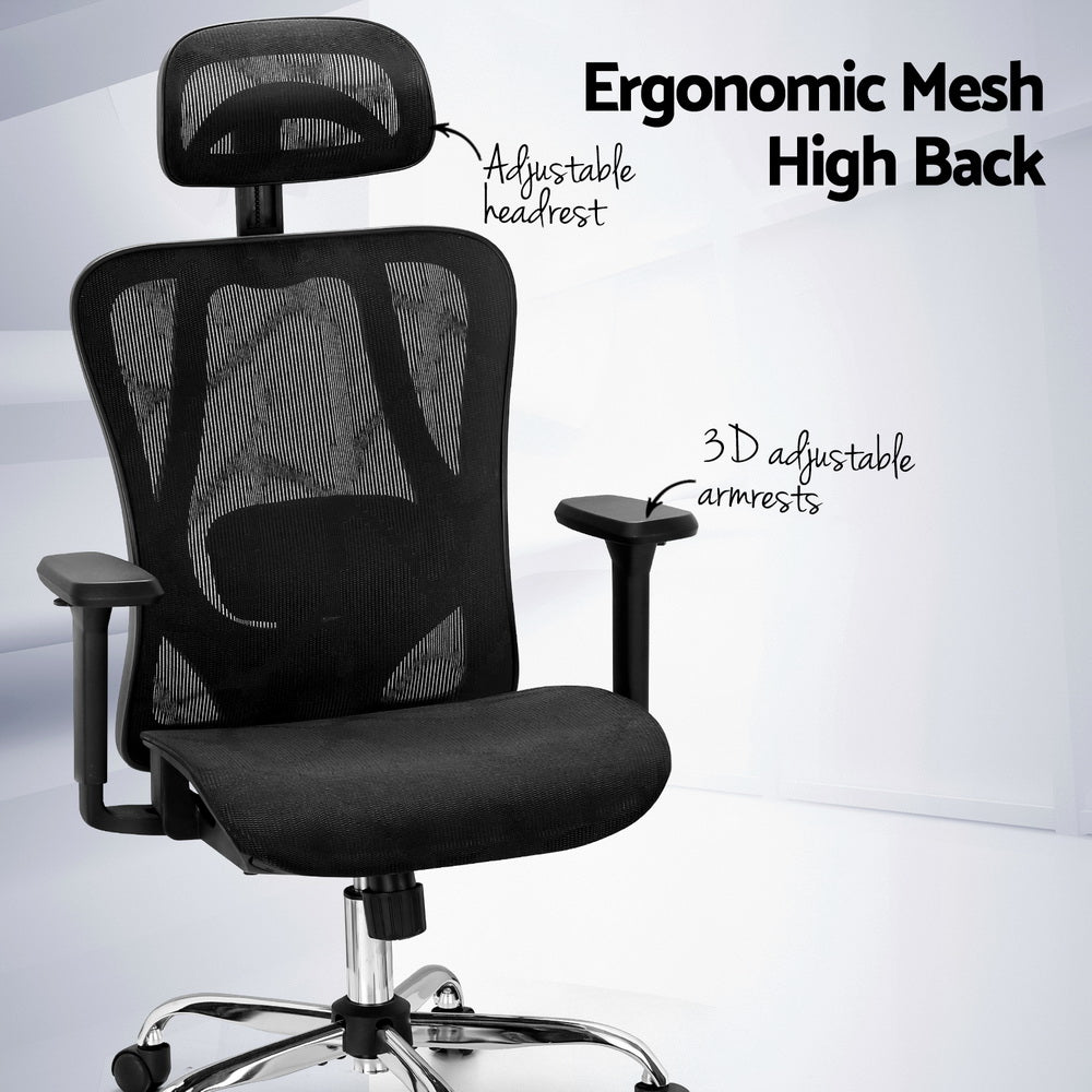 Ergonomic High Back Office Chair Recline Black