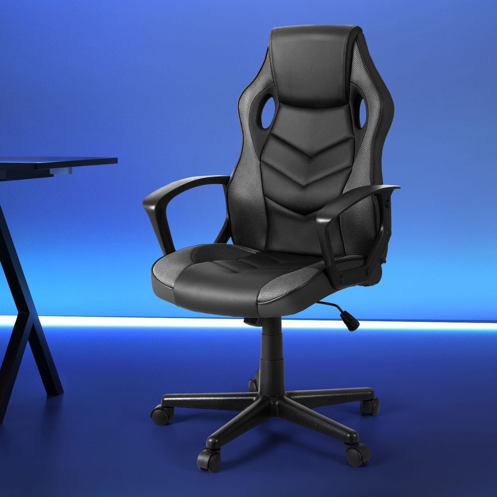 Artiss High Back Gaming Office Chair with Tilt Adjustment Grey