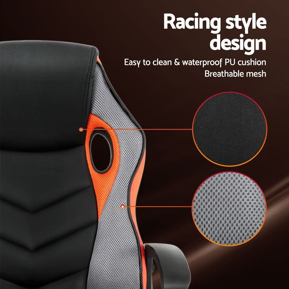 Artiss Gaming Office Chair Racing Style High Back Orange