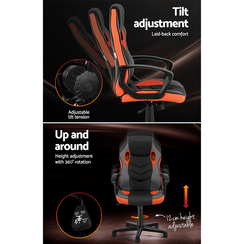 Artiss High-Back Gaming Office Chair Executive Racing Orange