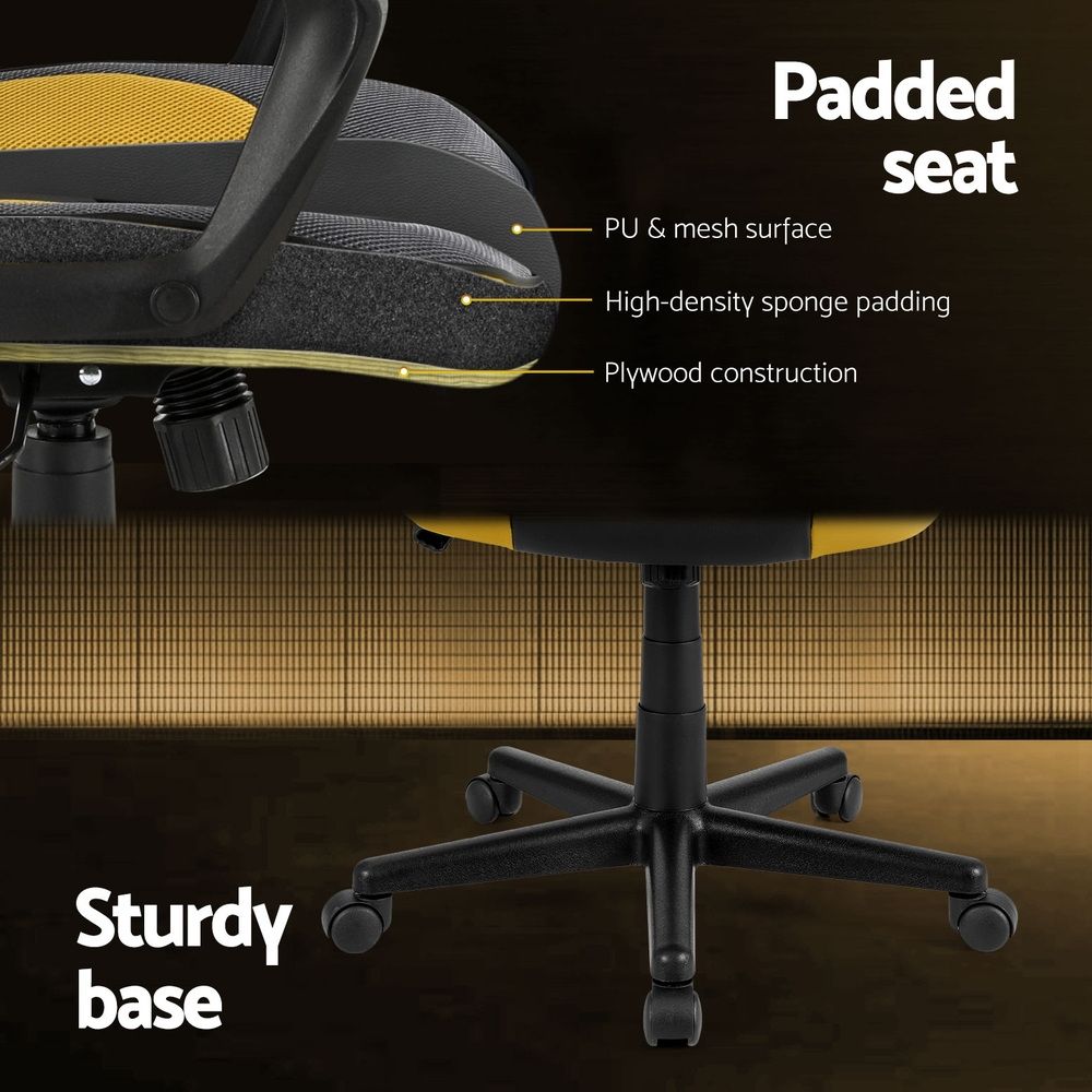Artiss Gaming Office Chair High Back Executive Yellow