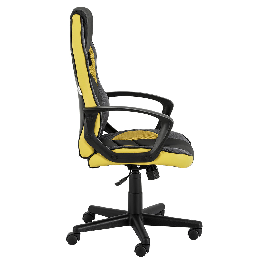 Artiss High-Back Gaming Office Chair Yellow Racing Style
