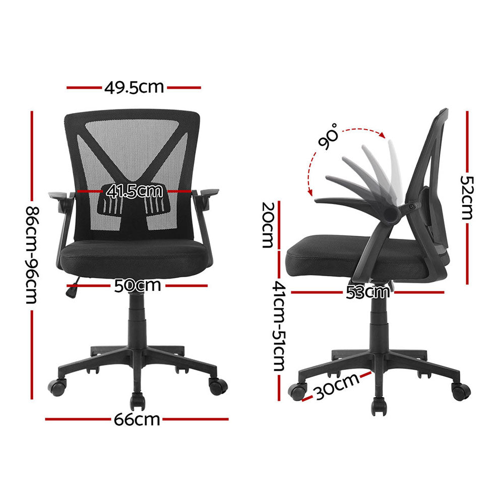 Nile Mid-Back Office Chair Mesh Black (2 Pack)