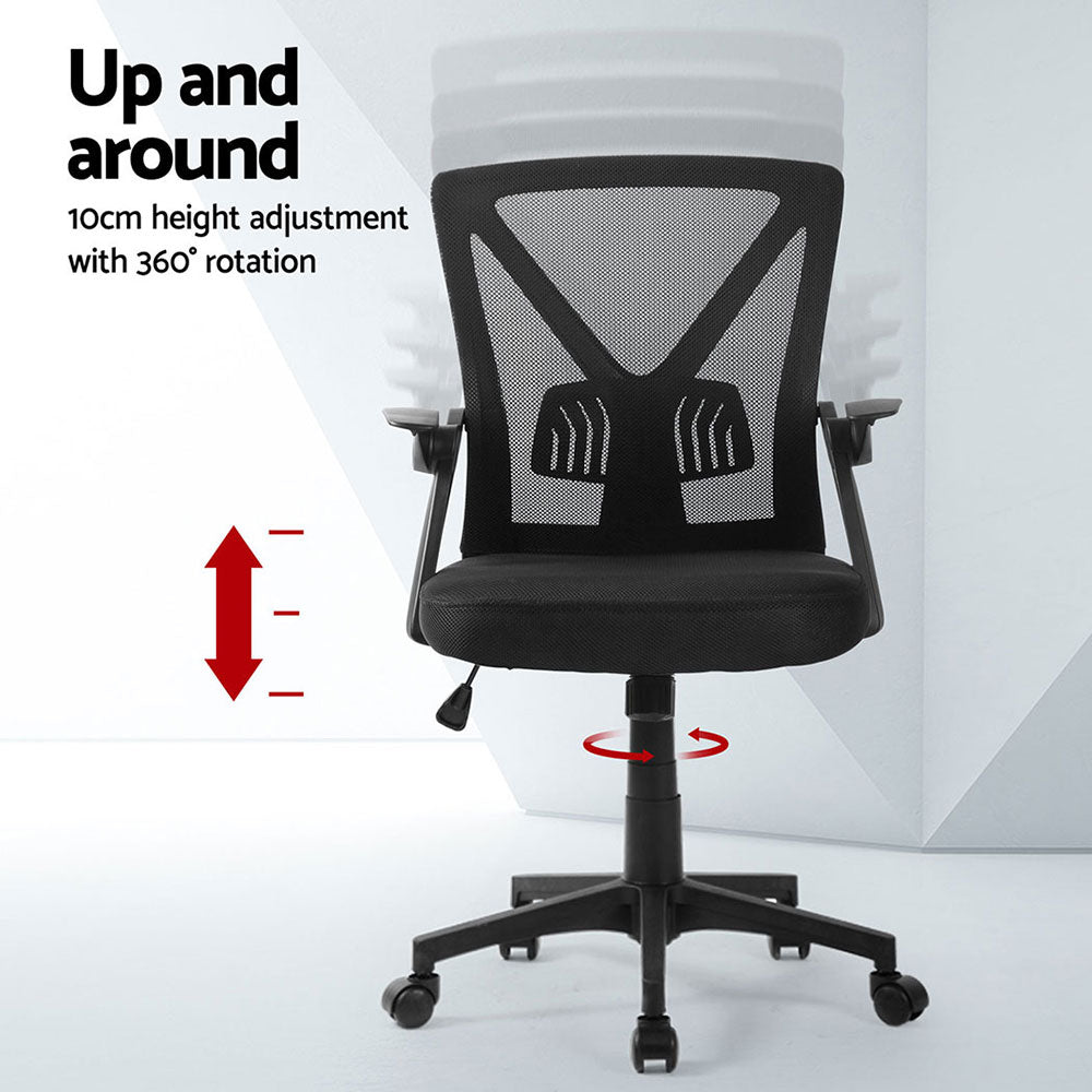 Nile Mid-Back Office Chair Mesh Black (2 Pack)