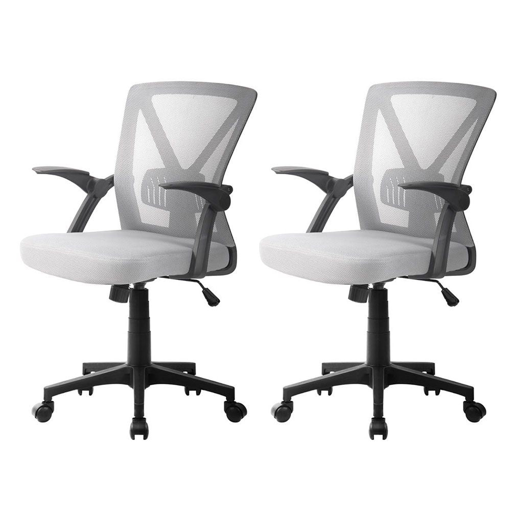 Nile Mesh Office Chair Mid Back Grey Pack of 2