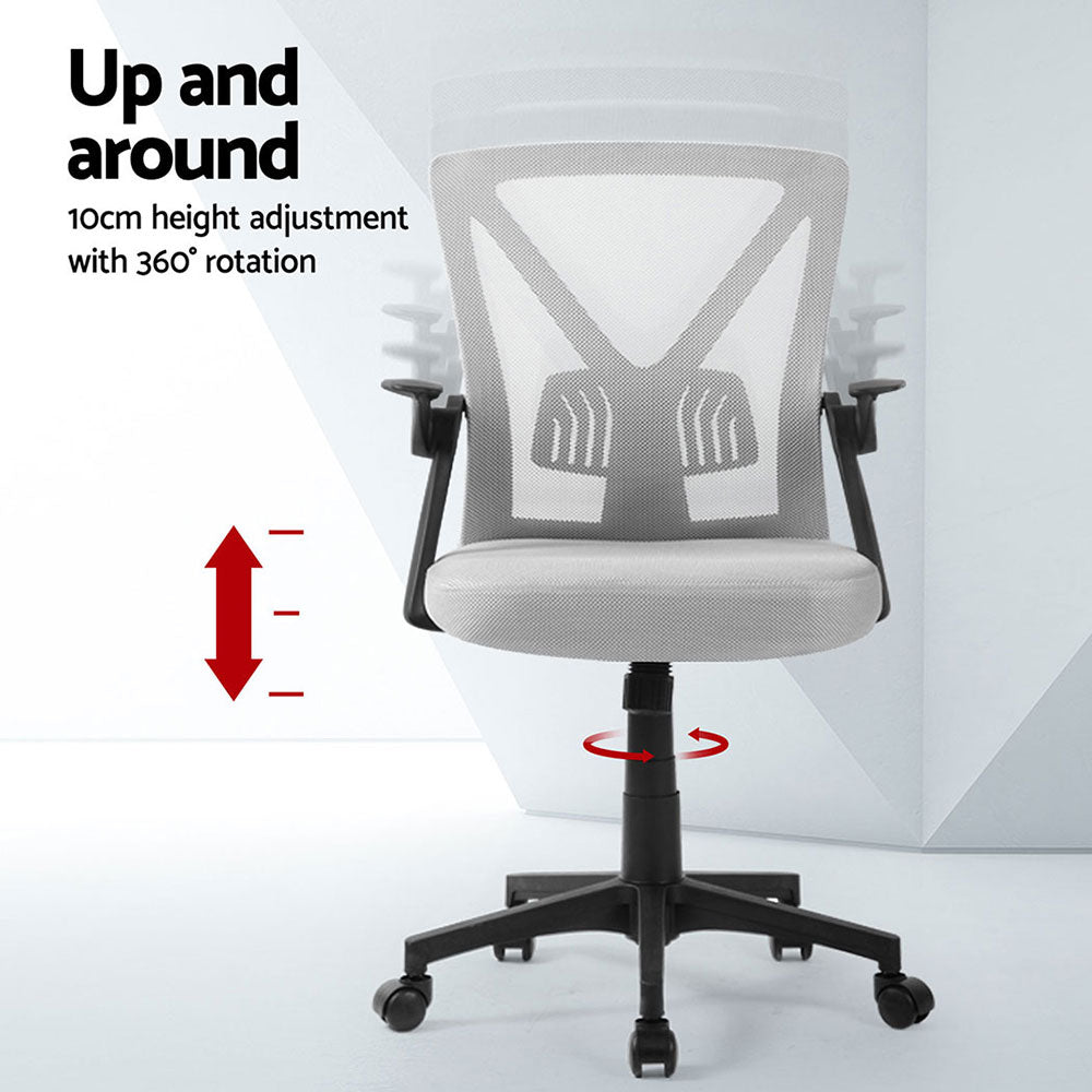 Nile 2-Pack Mid Back Mesh Office Chairs Grey
