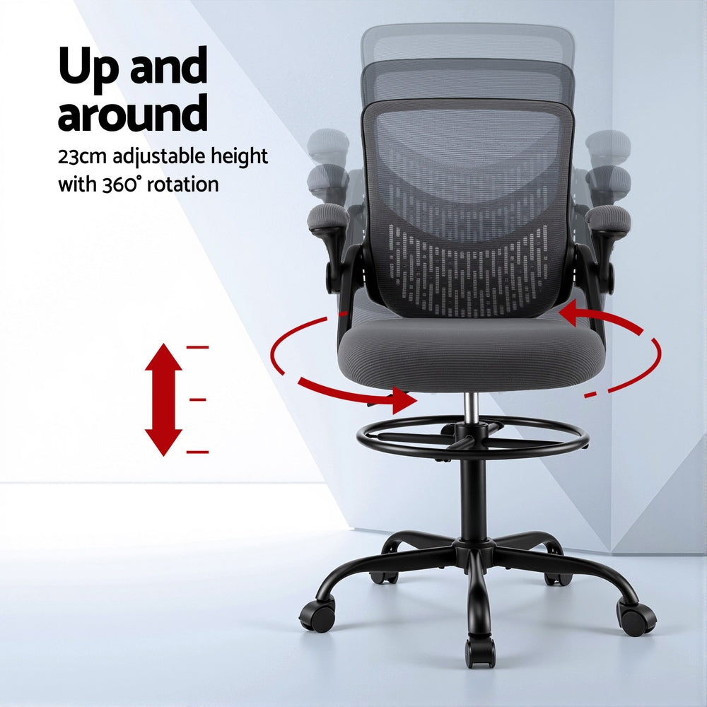 Artiss Mesh Drafting Office Chair Grey