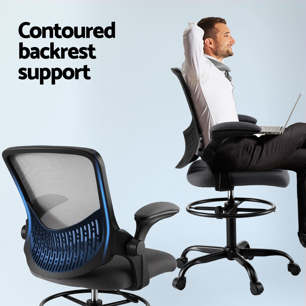 Artiss Mesh Drafting Office Chair Grey