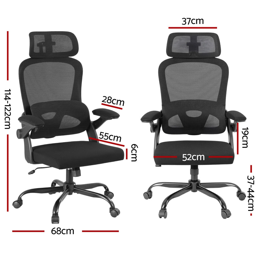 Artiss Ergonomic Mesh Office Chair Adjustable Black