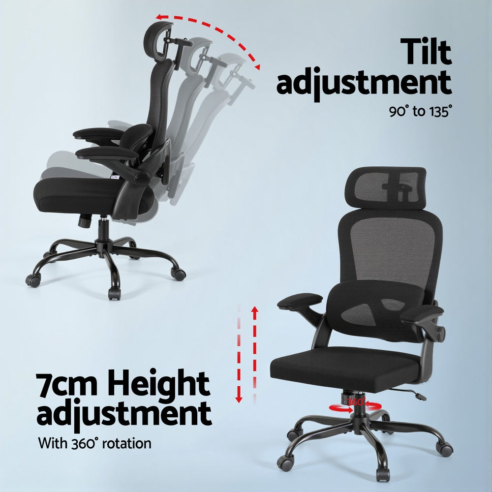 Artiss Ergonomic Mesh Office Chair Adjustable Black
