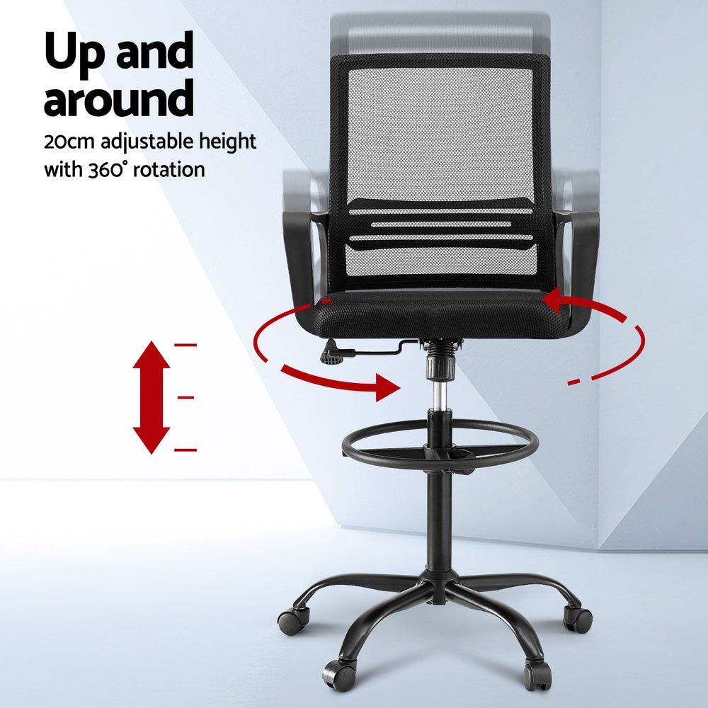 Artiss Mesh Drafting Office Chair Black