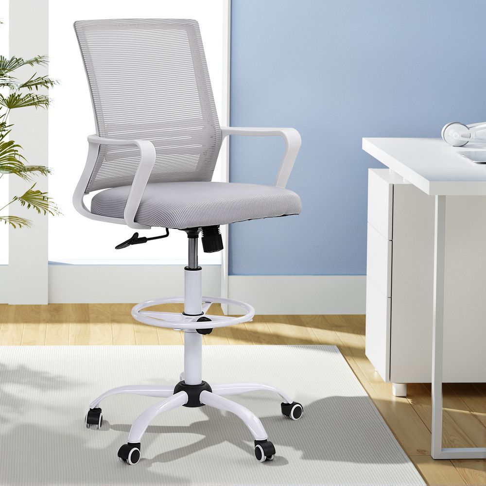 Artiss Mesh Drafting Office Chair Adjustable Height White