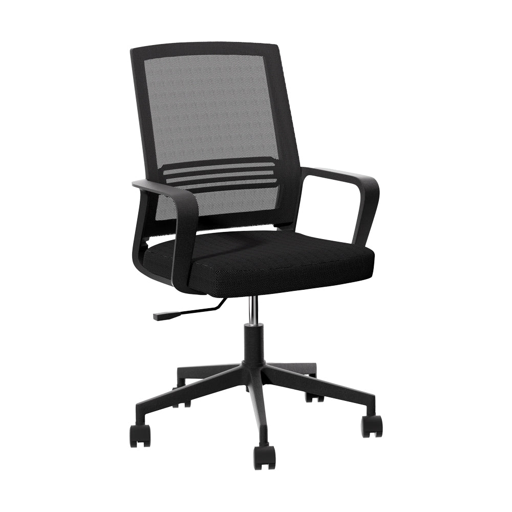 Artiss Mid-Back Mesh Office Chair Black