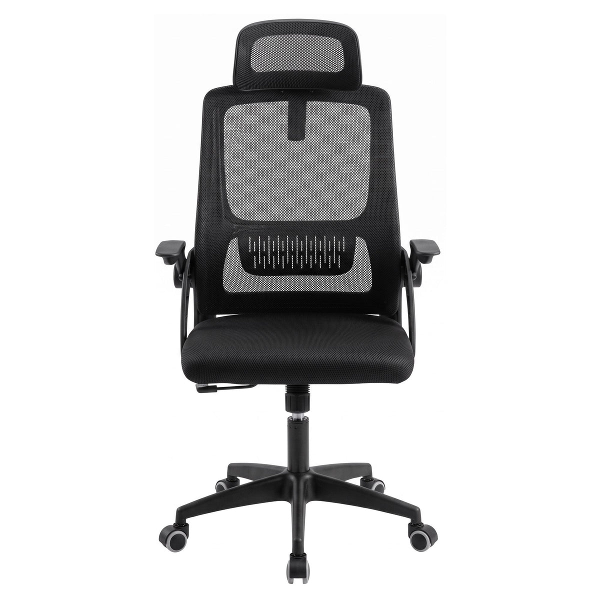 Artiss Ergonomic Office Chair Mesh Deak Chair with Flip-up Arms Adjustable Headrest Black
