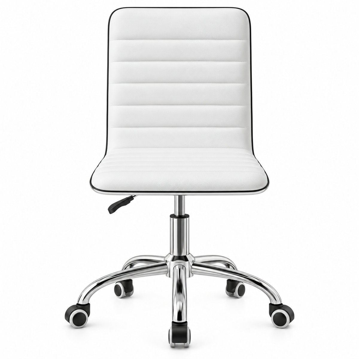 Artiss Office Chair PU Leather Low Back White