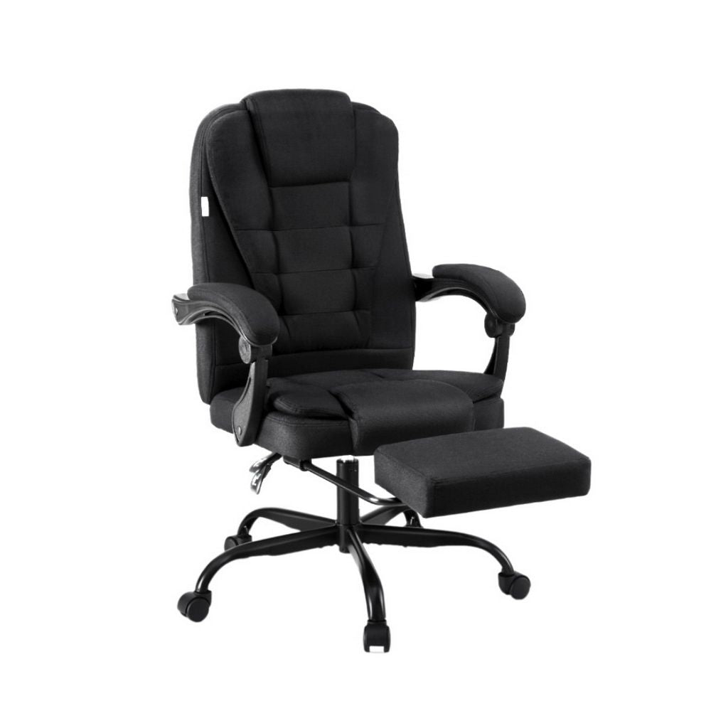 Artiss Executive Fabric Office Chair High Back with Footrest