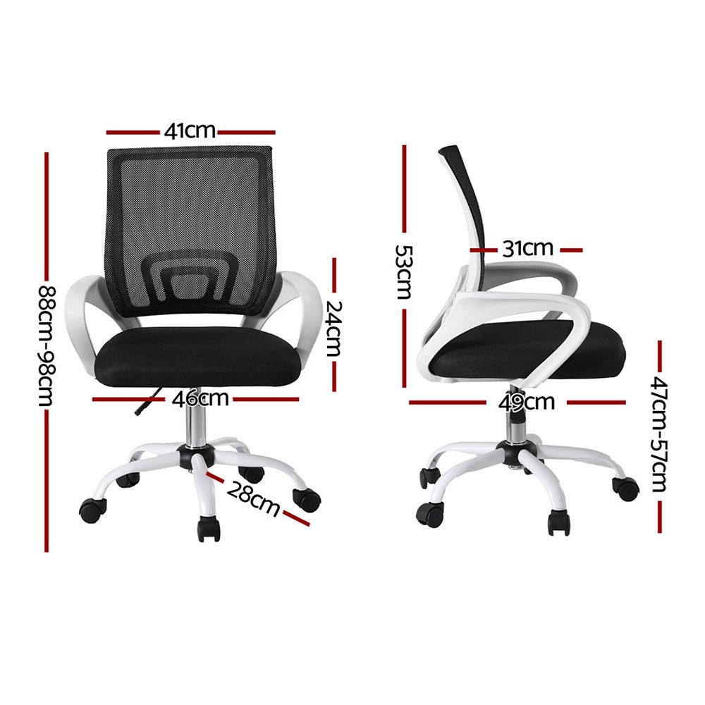Artiss 2x Mesh Office Chair Mid Back Gaming Desk Chair