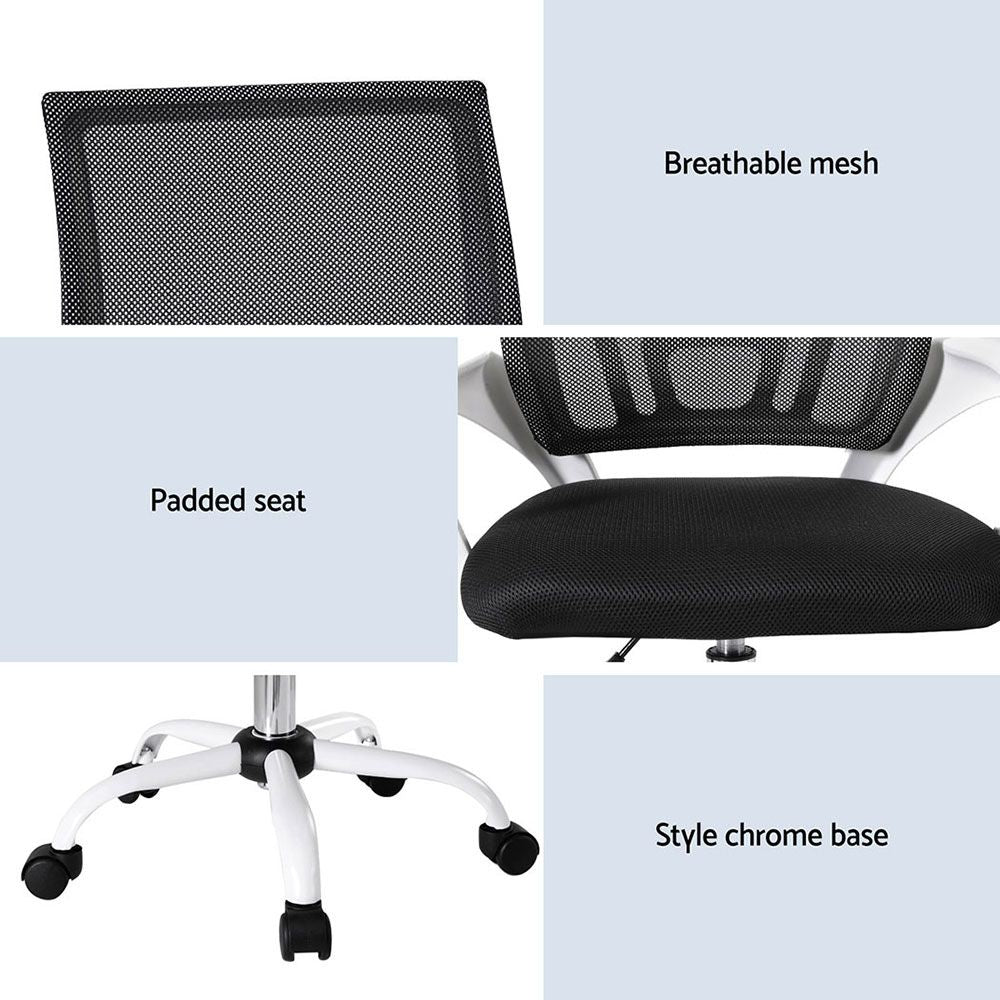 Artiss 2x Mesh Office Chair Mid Back Gaming Desk Chair