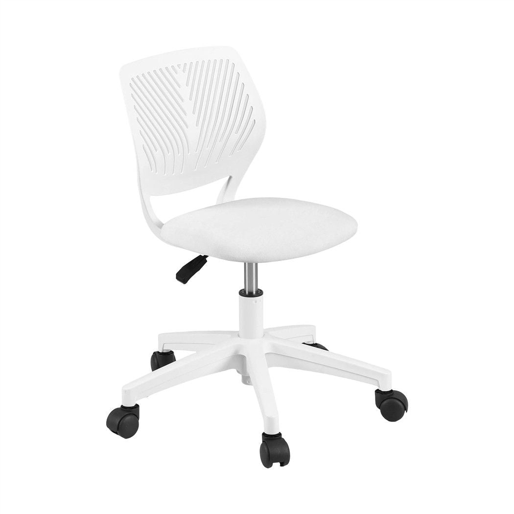 Artiss Ergonomic Armless Study Chair Height Adjustable White
