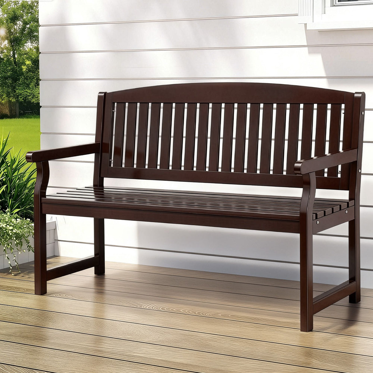 Gardeon 2 Seater Wooden Outdoor Garden Bench Brown
