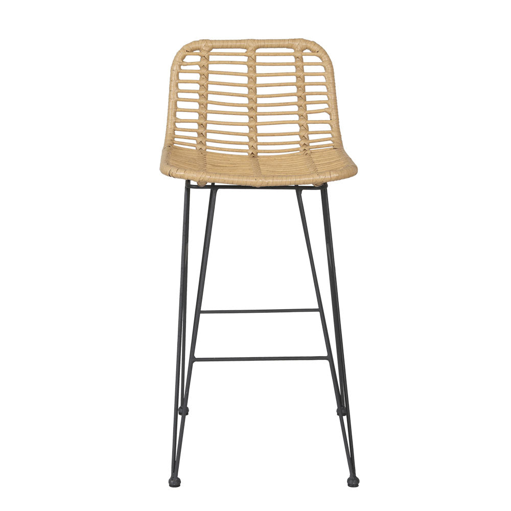 Gardeon Outdoor Bar Stools Rattan Nature Set of 2