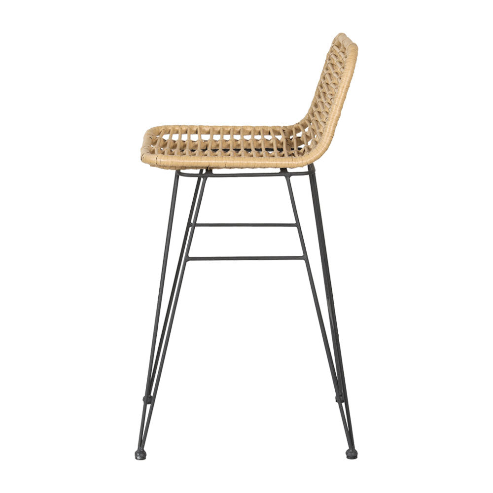 Gardeon Outdoor Bar Stools Rattan Nature Set of 2