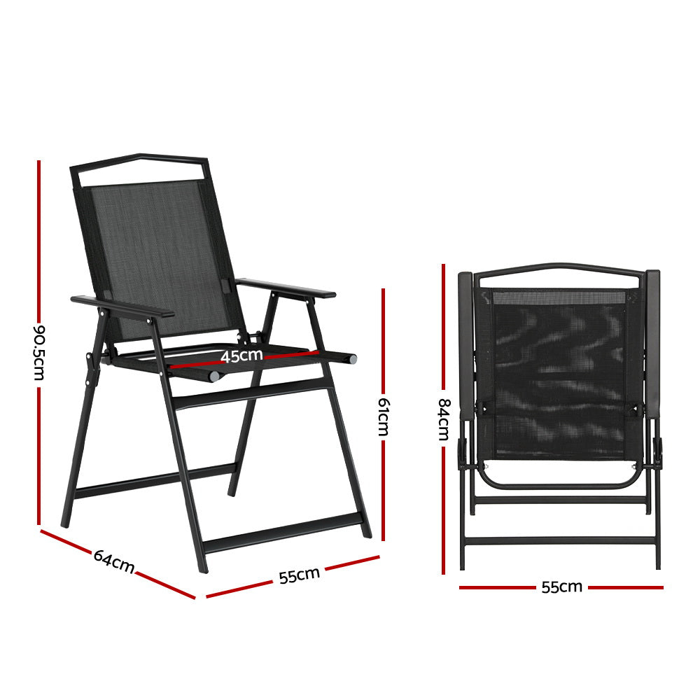 Gardeon Portable Folding Camping Chairs Steel Frame Outdoor Furniture