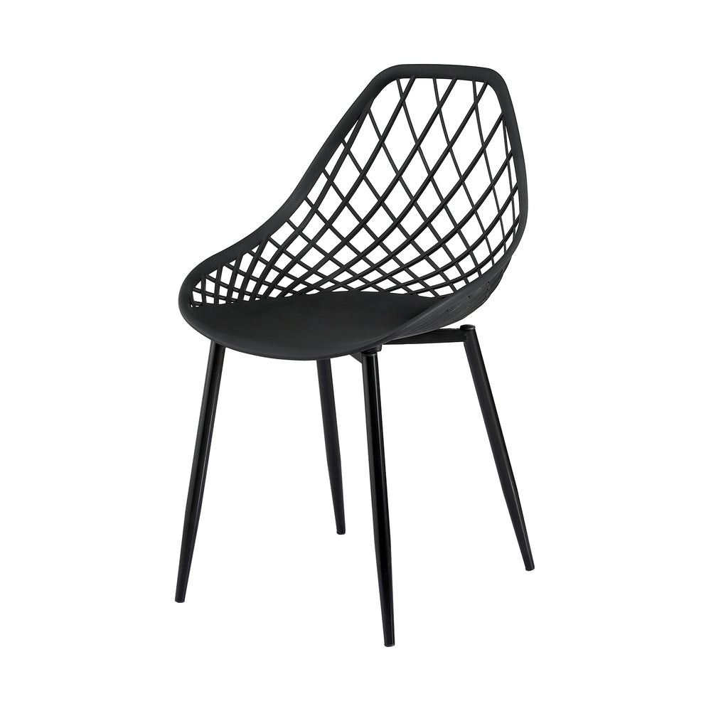 Gardeon 4PC Outdoor Dining Lounge Chairs Black