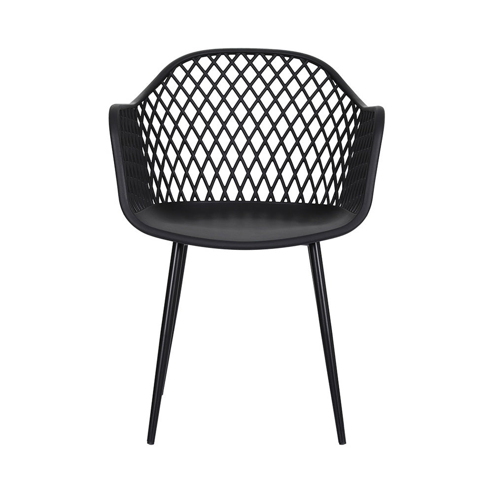 Gardeon 4PC Outdoor Dining Chairs Black UV-Resistant