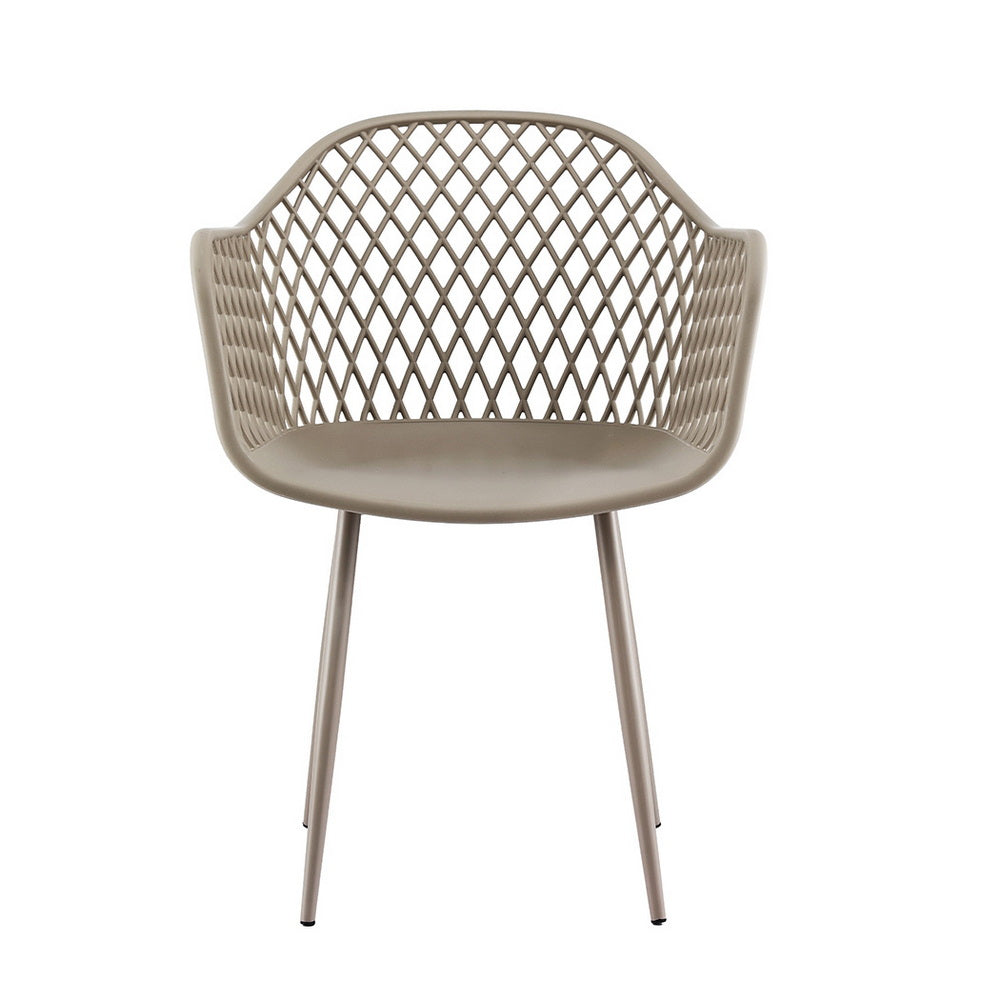 Gardeon 4PC Outdoor Dining Chairs PP Lounge Chair Patio Furniture Garden Coffee