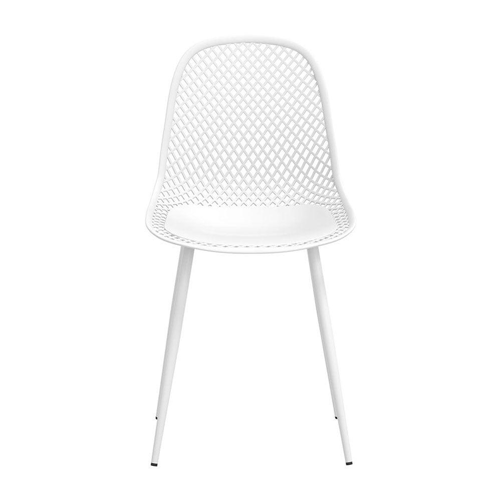 Gardeon 4PC Outdoor Dining Chairs Patio Garden Furniture White