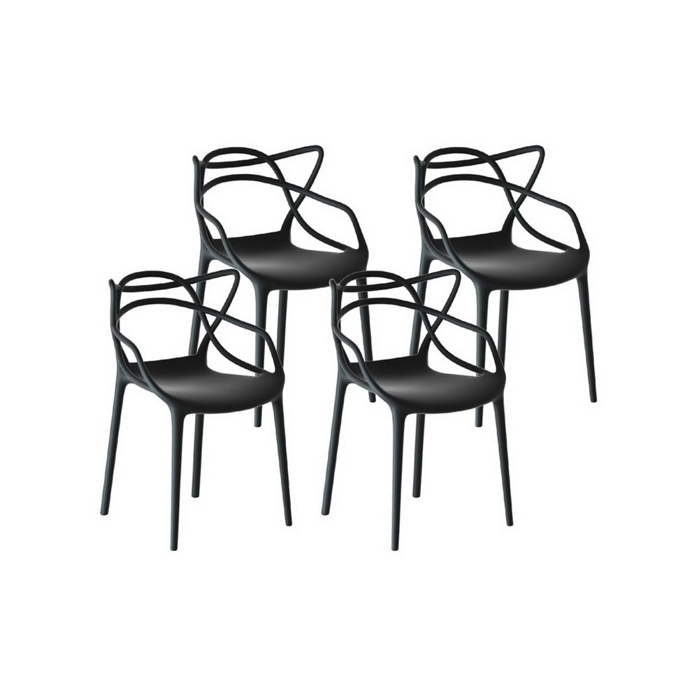Gardeon 4PC Outdoor Dining Chairs Stackable Patio Furniture