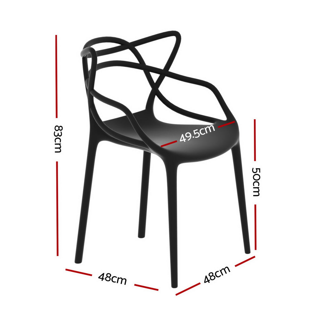 Gardeon 4PC Outdoor Dining Chairs Stackable Patio Furniture