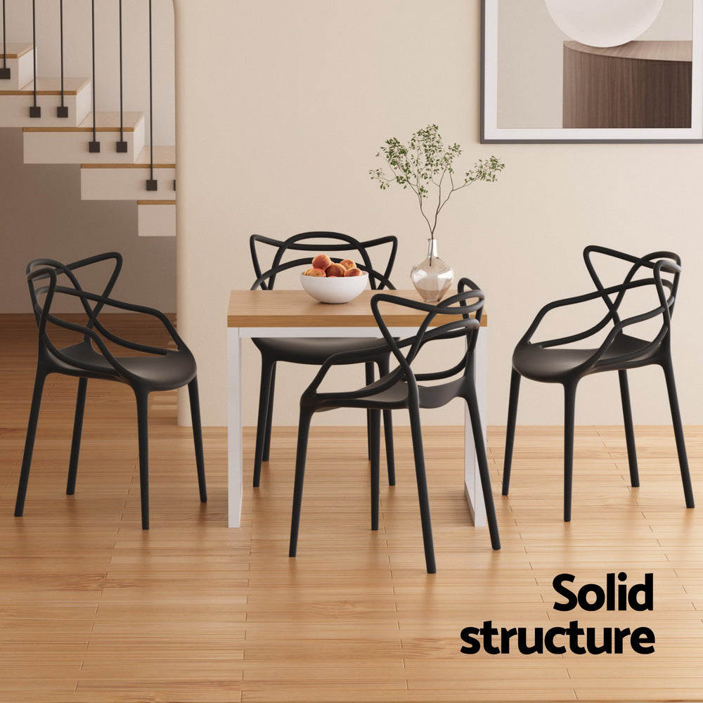 Gardeon 4PC Outdoor Dining Chairs Stackable Patio Furniture