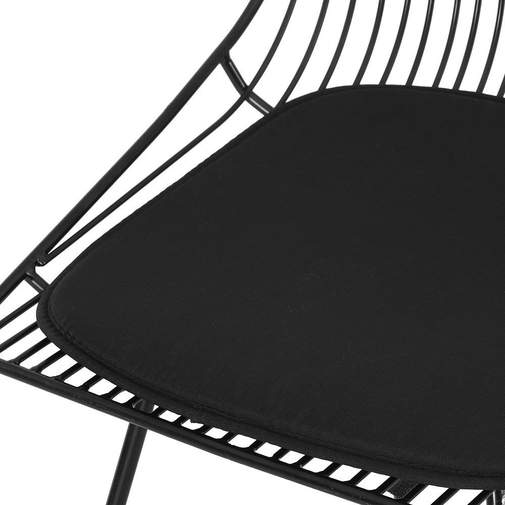Gardeon 2PC Steel Outdoor Dining Chairs Black