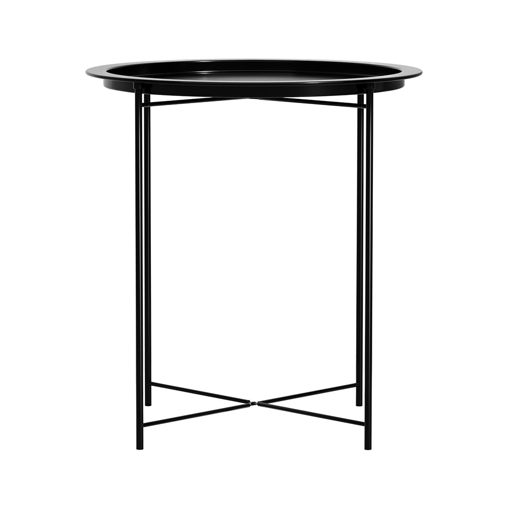 Gardeon Steel Outdoor Side Table Black