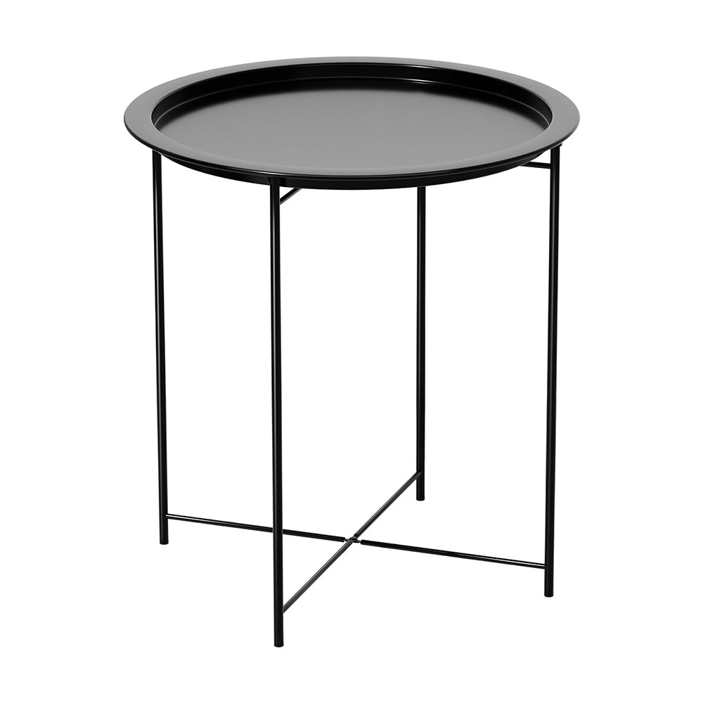 Gardeon Steel Outdoor Side Table Black