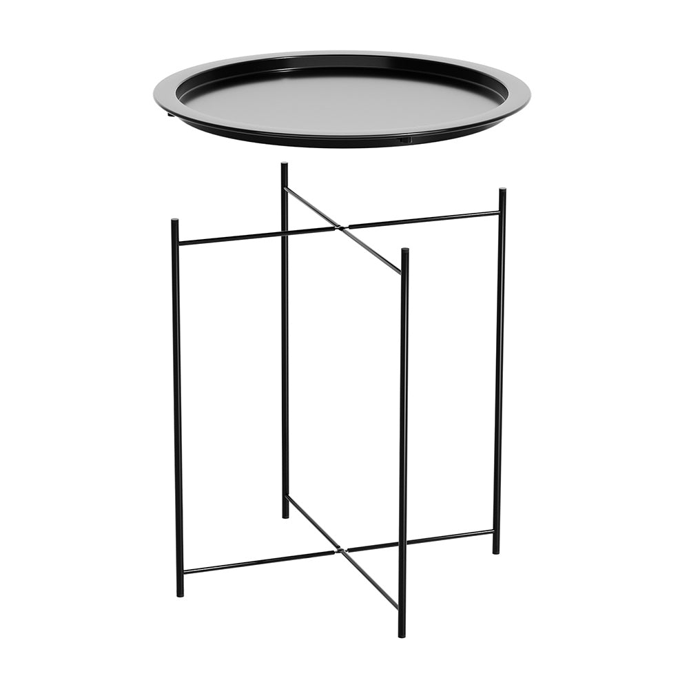 Gardeon Steel Outdoor Side Table Black