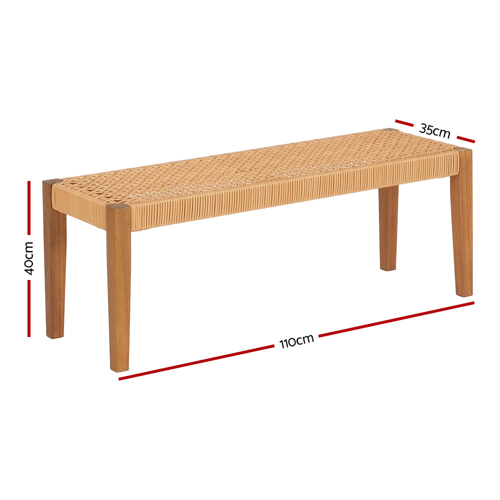 Gardeon 2-Seater Outdoor Bench Acacia Wood Natural
