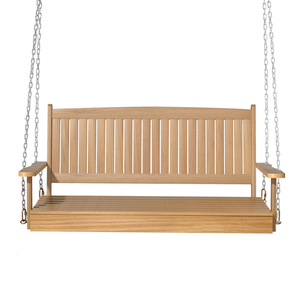 Gardeon 2-Seater Wooden Porch Swing Chair Teak