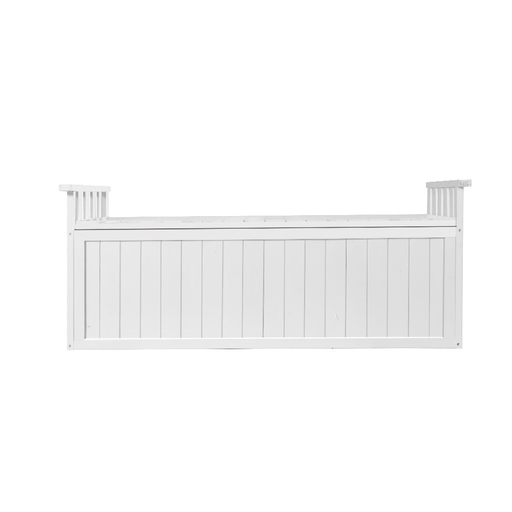 Gardeon 129cm Wooden Outdoor Storage Bench White