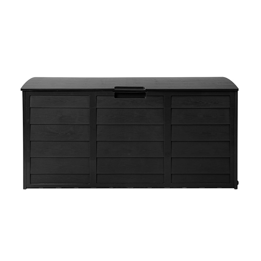 Gardeon 290L Outdoor Storage Box Lockable Black